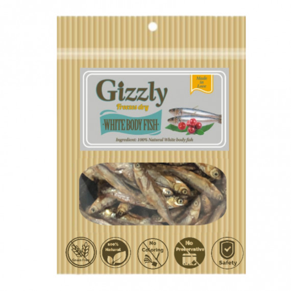 Gizzly - 優質鮮肉脫水白身魚仔 100g