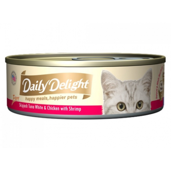 Daily Delight 湯汁系列 - 【白鰹吞拿魚+雞肉+鮮蝦】80g