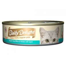 Daily Delight 湯汁系列 - 【白鰹吞拿魚+雞肉+魷魚】80g