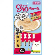 Ciao 貓貓零食肉泥條【吞拿魚醬】（14g X 4ps) 56g【化毛球】