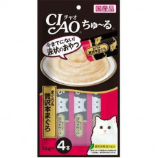 Ciao 貓貓零食肉泥條【吞拿魚、極品吞拿魚醬】（14g X 4ps) 56g