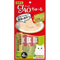 Ciao 貓貓零食肉泥條【雞肉醬 (雞湯味)】（14g X 4ps) 56g