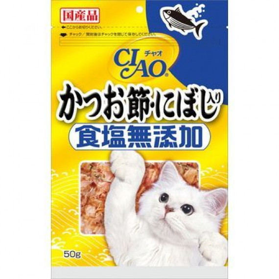Ciao (INABA) -無添加食鹽系列【木魚片+小魚乾】50g