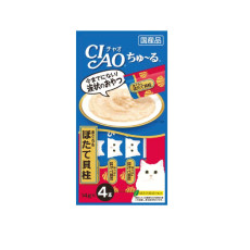 Ciao 貓貓零食肉泥條【吞拿魚、帶子醬】（14g X 4ps) 56g