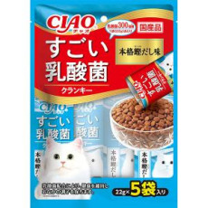Ciao 勁量乳酚菌夾心餅乾【鰹魚味】（22g X 5ps) 110g - 淺藍