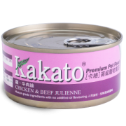 KAKATO 卡格 -【雞、牛肉絲】 (貓狗食用) 罐頭 70g