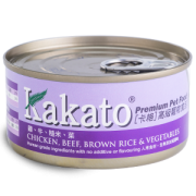 KAKATO 卡格 -【雞、牛、糙米、菜】 (貓狗食用) 罐頭 170g