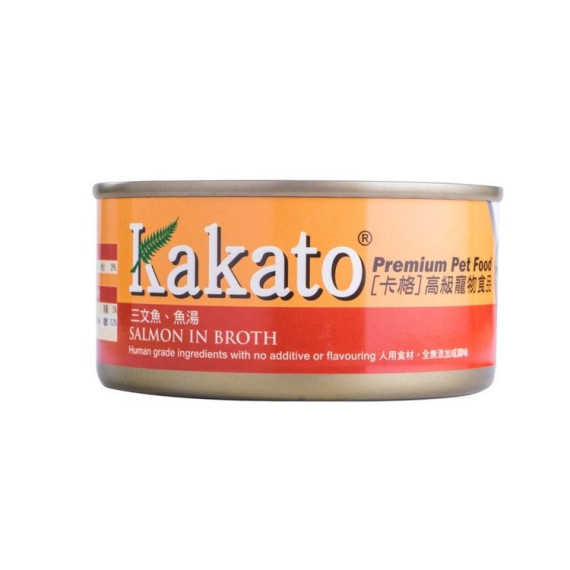 KAKATO 卡格 -【三文魚、魚湯】 (貓狗食用) 罐頭 170g