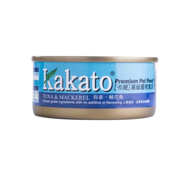 KAKATO 卡格 -【吞拿、鯖花魚】 (貓狗食用) 罐頭 170g  ​