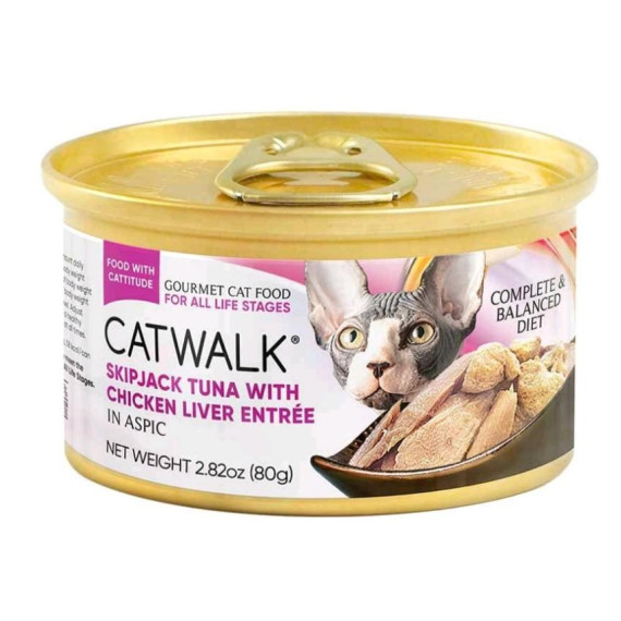 CATWALK 貓主食罐頭【鰹吞拿魚+雞肝】80g