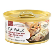 CATWALK 貓主食罐頭【鰹吞拿魚+小鯷魚】80g (綠)