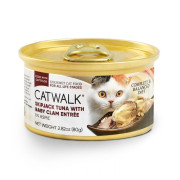 CATWALK 貓主食罐頭【鰹吞拿魚+蜆肉】80g (深啡)