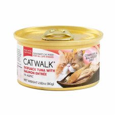 CATWALK 貓主食罐頭【鰹吞拿魚+三文魚】80g (橙)