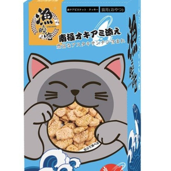 AMEDOD【漁曉吃】貓薄荷磷蝦味小魚餅乾 90G (藍)
