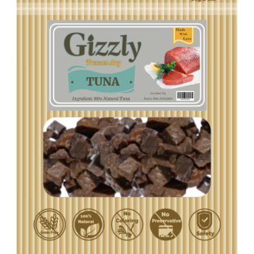 Gizzly -優質鮮肉脫水吞拿魚粒 +/-70g