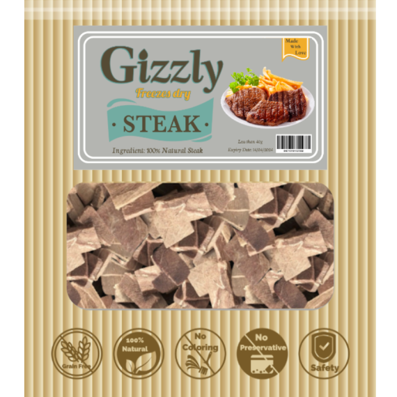 Gizzly -優質鮮肉脫水牛排 +/-40g