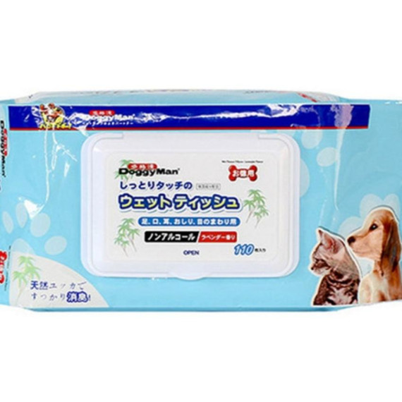 DoggyMan 寵物專用濕紙巾【眼、耳、口、身可用)】(110片)