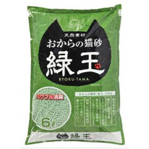 日本綠玉綠茶豆腐渣貓砂 條狀 6L